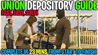 FAST EASY SOLO UNION DEPOSITORY CONTRACT GUIDE GTA 5 ONLINE [upl. by Sclater]