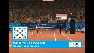 Jasmine Paolini  Karolina Pliskova  TENNIS  Damen  Runde 2  OLYMPIA 2024 [upl. by Merton]