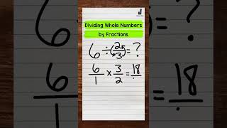 Dividing Whole Numbers by Fractions  Math with Mr J Shorts [upl. by Ennovi]