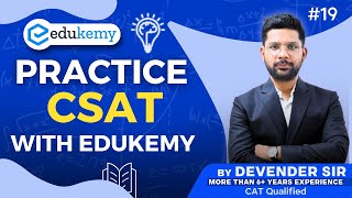 CSAT Success  CSAT Practice For UPSC 2024 with Devender Sir  Video 19  Edukemy iasprep CSAT [upl. by Asirrom983]