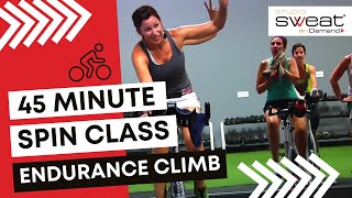 45 Minute Spin® Class FAT BURNING Indoor Cycling CLIMB Workout  Get Fit Fast [upl. by Enidaj]