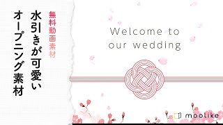 【無料動画素材】おしゃれな水引きのスタート素材【結婚式ムービー オープニングムービー 】 [upl. by Annairam]