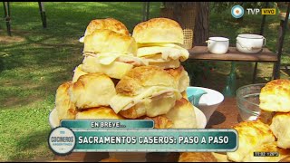 Sacramentos caseros rellenos de jamón y queso [upl. by Aenej]