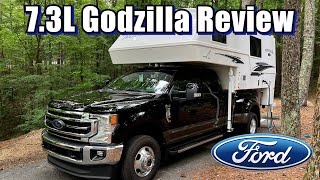 Ford F350 73L 4000 Mile Review  MPGs CAT Scale with Camper [upl. by Esyak841]