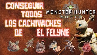 MONSTER HUNTER WORLD CONSEGUIR LAS HERRAMIENTASCACHIVACHES FELYNE GAMEPLAY ESPAÑOL [upl. by Anaihs881]