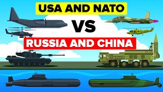 USA and NATO vs RUSSIA and CHINA  Who Would Win  Military  Army Comparison [upl. by Odrick896]