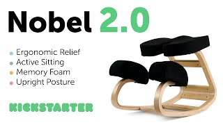 NOBEL 20  New Ergonomic Kneeling Chair by Vilno  Now on Kickstarter [upl. by Nnaeilsel448]