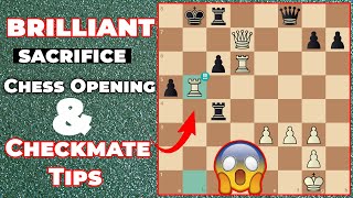 MY BRILLIANT Rook SACRIFICE Chess Opening amp Checkmate Tipschessopenings checkmatevideos [upl. by Yule]