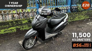 Activa 6G E20 OWNERSHIP REVIEW  11500 KILOMETRES  BETTER THAN ACCESSJUPITER [upl. by Thirzi]