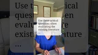 Literature Review Critical Questions Part 3  Evaluating existing studies [upl. by Nidroj]