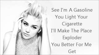 Miley CyrusGasoline LyricsampScreen [upl. by Calvano757]