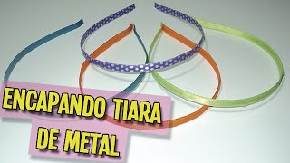 Como encapar tiara de metal  DIY  PAP [upl. by Florine]