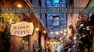 Old Montreal Christmas Market 2020  Maison Pepin [upl. by Eidnyl]