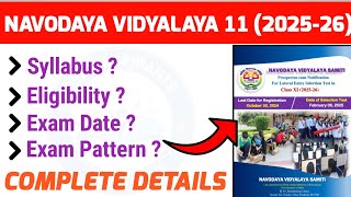 Navodaya Class 11th 202526  Full Information  navodaya [upl. by Yrolg900]