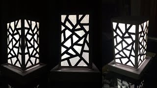 How to make a night lamp easy  lampshade  lighting idea  homemade lamp  By Dots DIY [upl. by Ridglea893]