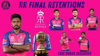 IPL 2025 Retention List  RR SANJU amp YASHASVI Earns huge MoneyRiyanJurelHetmyerSandeep Retained [upl. by Towne]