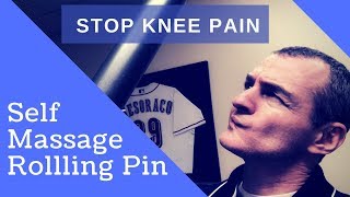 Stop Knee Pain With A Rolling Pin Self Massage After Knee Replacement [upl. by Farley]