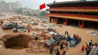 China’s Dual Disasters Tornado in Shandong and Dongting Lake Embankment Collapsed [upl. by Eiznekcm]