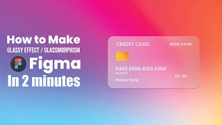 How to Create Glass Effect  Glassmorphism in Figma  2 Minute Figma Tutorial [upl. by Acirret]