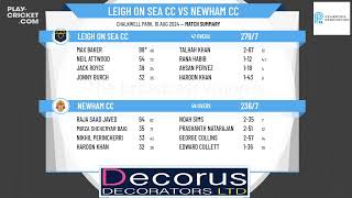 Division 09  2nd XI Division Three  Round 14  Leigh On Sea CC 2nd XI v Newham CC 2nd XI [upl. by Avril]