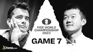 INCREDIBLE Back and Forth Match  Ding amp Nepomniachtchi In Game 7  FIDE World Championship  2023 [upl. by Armstrong]