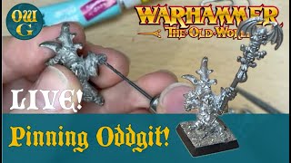 How to pin metal miniatures for wargaming  Oddgit the Night goblin Shaman  Warhammer The Old World [upl. by Mckay364]