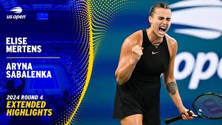 Elise Mertens vs Aryna Sabalenka Extended Highlights  2024 US Open Round 4 [upl. by Orravan]