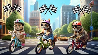 Small cute cats ride bikes  riding compilation riding cute cats animals [upl. by Avigdor]