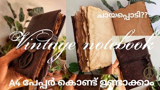 vintage journal DIY  book making  Malayalam [upl. by Rugg90]