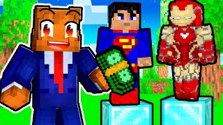 Filling The World With PICKLES In Minecraft Superhero Auction [upl. by Aenea]