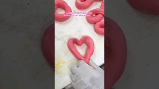 How Heart Bagels are made bagels pinkheart [upl. by Aanas451]