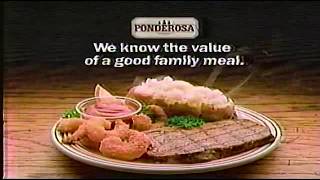 Ponderosa Ribeye and Shrimp Dinner Commercial 1987 [upl. by Fisken]