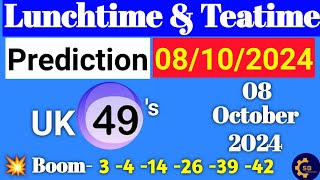 UK49s EXPERT Reveals TODAYS Lunchtime Prediction 08 October 2024 [upl. by Lilian898]