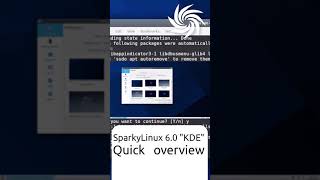 SparkyLinux 60 quotKDEquot Quick overview Shorts [upl. by Nileve]