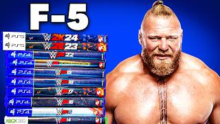 Hitting An F5 With Brock Lesnar In EVERY WWE 2K Game [upl. by Miksen]