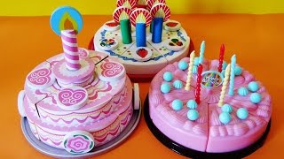 Toy velcro cutting birthday cakes strawberry cream cheesecake educational toys for kids [upl. by Shewmaker]