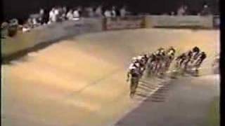 Trexlertown Velodrome 1993 Stephen Pate Crash [upl. by Ellehcen]