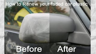 How to Restore Faded Plastic Bumpers and Trims on a Car  Top hack  Car Detailing Trick [upl. by Ayim]