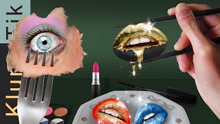 ASMR sticky lips sounds amp Makeup 👄💄❤️ [upl. by Assert]