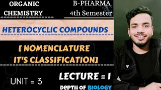 heterocyclic compounds nomenclature and classification  heterocyclic compounds unit 3 sgsir [upl. by Adena88]