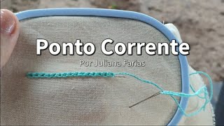 Como bordar ponto CORRENTE [upl. by Alethia147]