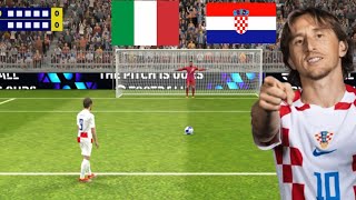 Croatia Vs Italy Euro Cup penalty shootout 😲 efootball [upl. by Cilka]