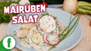 Frischer Mairüben Salat mit Gurken Radieschen und Joghurtdressing  Schnell amp Einfach [upl. by Eilrak713]