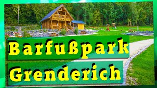 Barfußpark Grenderich in natürlicher Hunsrück Landschaft am See Barfuß laufen im Sommer [upl. by Yemrej418]