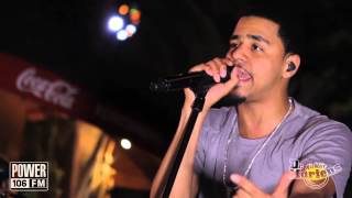 JCole performs Crooked Smile LIVE at POWER 106 [upl. by Rustie622]