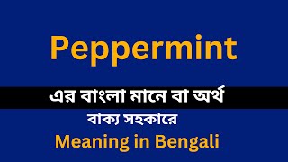 Peppermint meaning in bengaliPeppermint শব্দের বাংলা ভাষায় অর্থ অথবা মানে কি [upl. by Stilla]