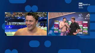 100 METRI RANA NICOLÒ MARTINENGHi ARGENTO  MONDIALI DI NUOTO FUKUOKA 2023  INTERVISTA [upl. by Alisia]