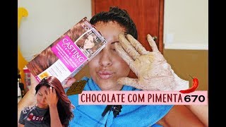 COLORAÇÃO CHOCOLATE COM PIMENTA 670 CASTING sem amônia Tonalizando em casa  Não Sou Dondoca [upl. by Baggett]