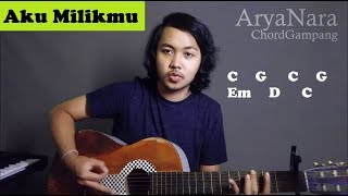 Chord Gampang Aku Milikmu  Dewa 19 by Arya Nara Tutorial Gitar [upl. by Dorwin]