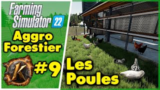 On attaque les poules et le peuplier sur FARMING SIMULATOR 22 farmingsimulator22 [upl. by Halyahs]